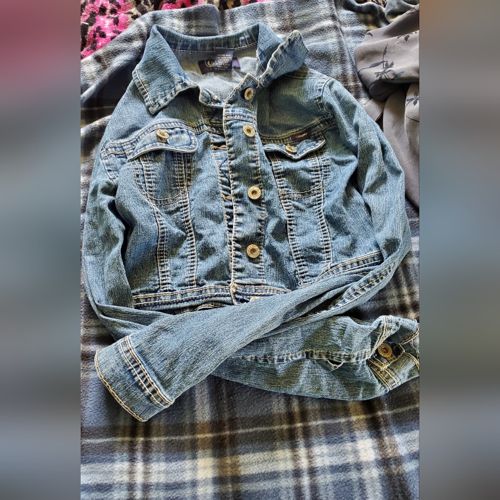 Angels denim cropped jacket
